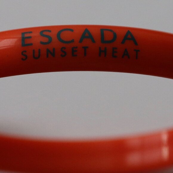 ESCADA Orange Plastic Bangle Bracelet Sunset Heat 3" New - Picture 2 of 4